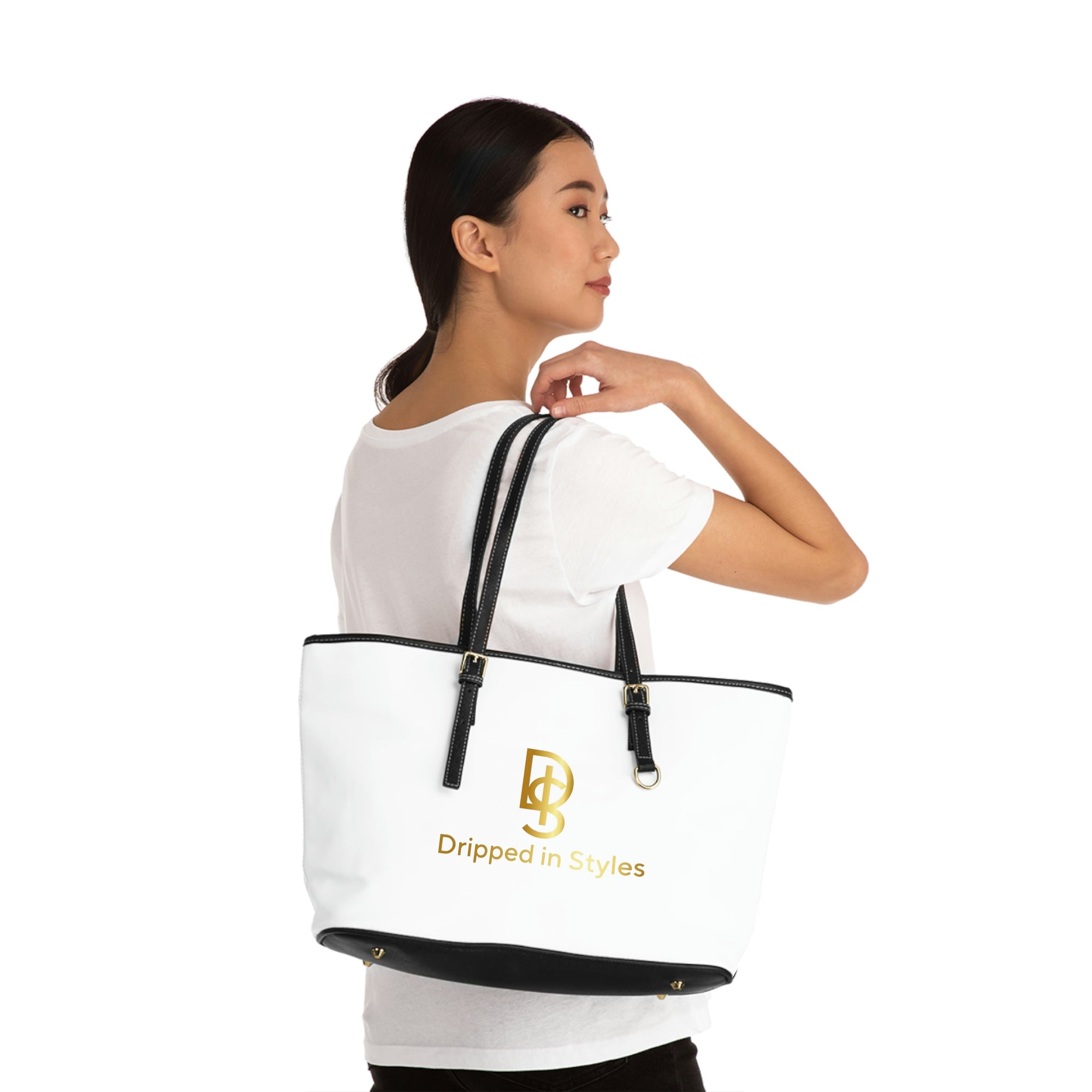 D.I.S. Signature Leather Shoulder Bag