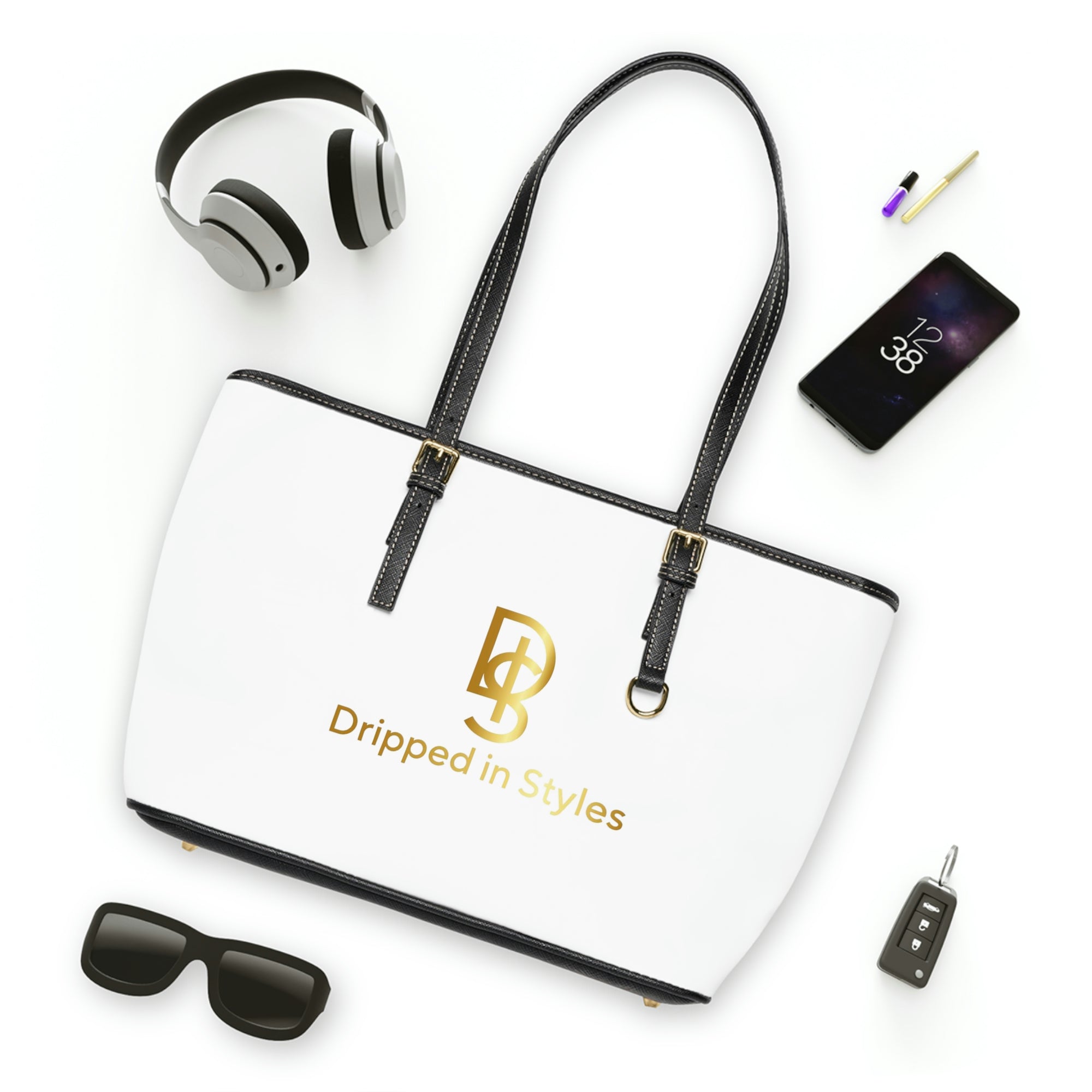 D.I.S. Signature Leather Shoulder Bag