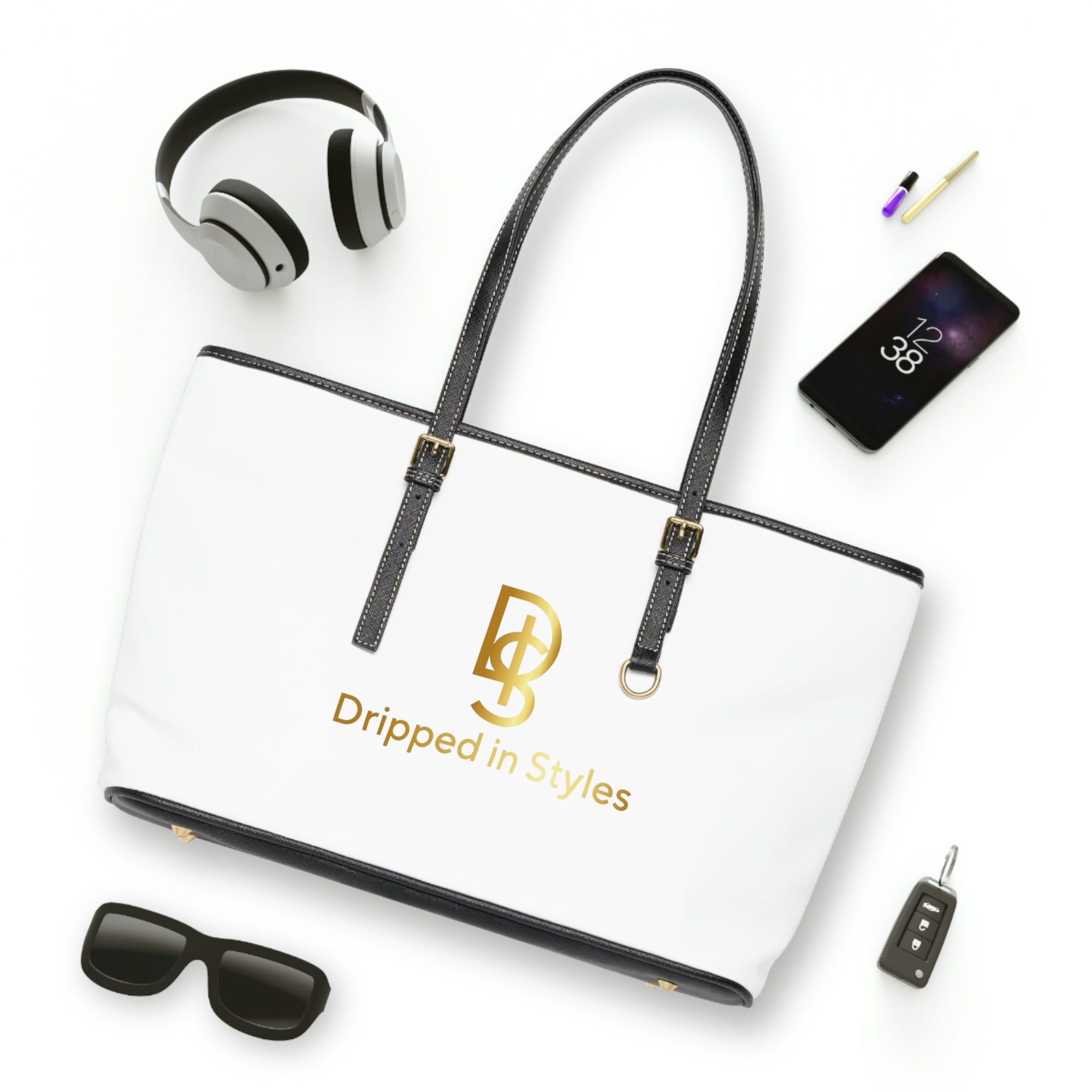 D.I.S. Signature Leather Shoulder Bag